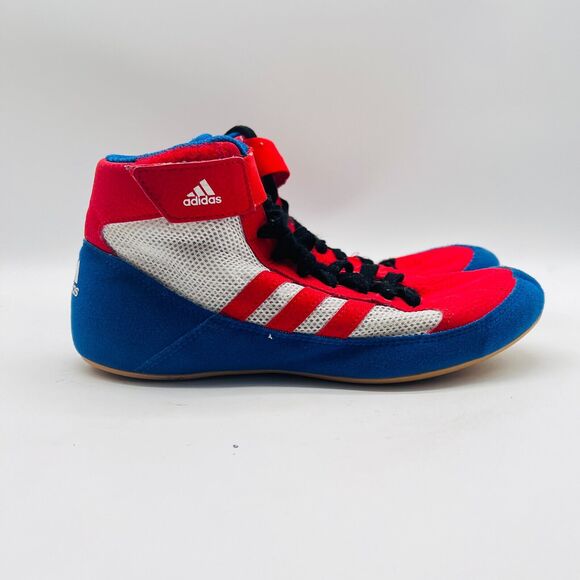 adidas Other - Adidas Shoes Mens 7 Blue Red White Wrestling High Top Suede HVC2 Sneaker